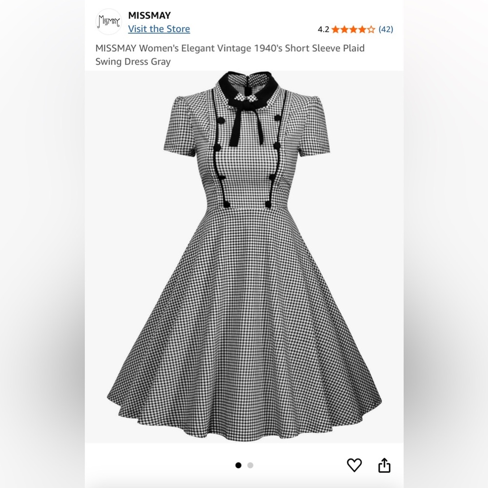 MissMay Black and White A-Line Dress